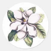 Magnolia Flower Ronde Sticker (Voorkant)