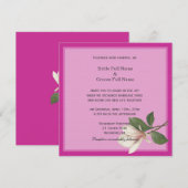   magnolia flower roze spring bruiloft kaart (Voorkant / Achterkant)