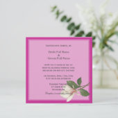   magnolia flower roze spring bruiloft kaart (Staand voorkant)