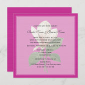   magnolia flower roze spring bruiloft kaart (Voorkant / Achterkant)