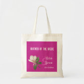  magnolia flower roze trouwcanvas tas. tote bag (Voorkant)