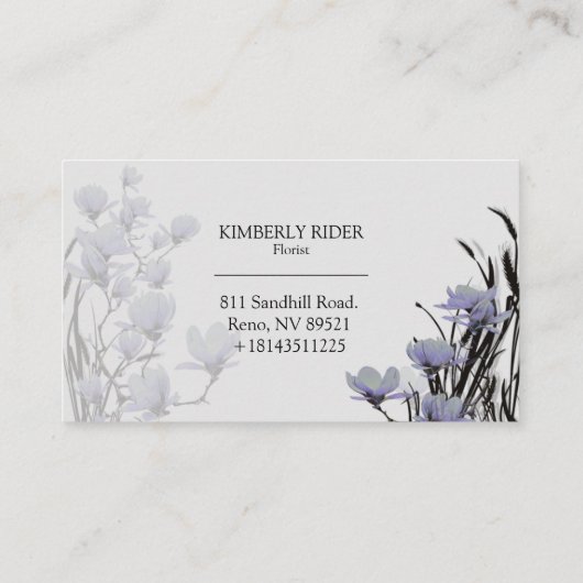 Magnolia Flower Visitekaartje (Achterkant)