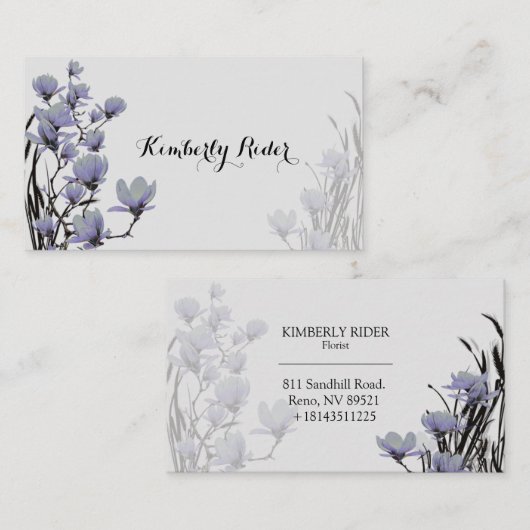 Magnolia Flower Visitekaartje (Voorkant / Achterkant)