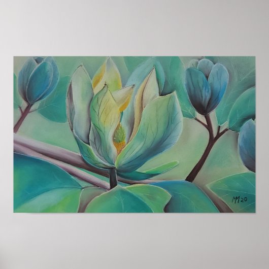 Magnolia Flower Wall Art | Botanical Poster | Soft (Voorkant)