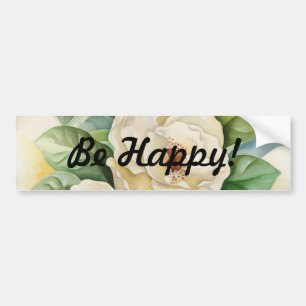 Magnolia Flower Waterverf Panting Bumpersticker