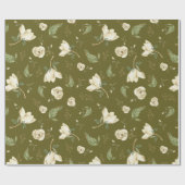 Magnolia Flowers and Leaves Cadeaupapier (Vlak)