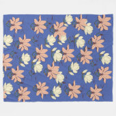 Magnolia Flowers Blooms Fleece Deken (Voorkant (Horizontaal))