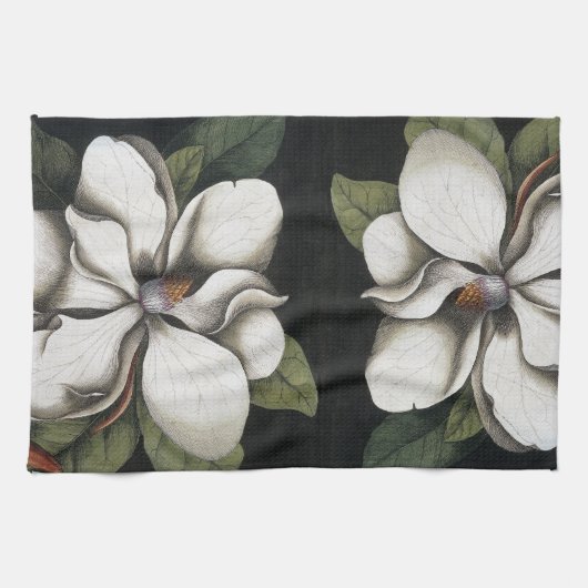 Magnolia Flowers Blossom Kitchen Towel Theedoek (Horizontaal)