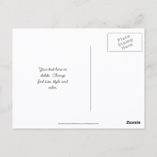 Magnolia Flowers Blue Sky Personalized Briefkaart (Achterkant)