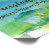 Magnolia Flowers Eastern Brown Pelican Poster (Hoek)