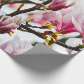 Magnolia Flowers Floral Botanical Blossom Chic Cadeaupapier (Hoek)