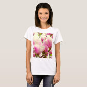 Magnolia Flowers Floral Botanical Blossom Chic T-shirt (Voorkant volledig)