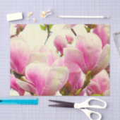 Magnolia Flowers Floral Botanical Blossom Chic Tissuepapier (Craft)