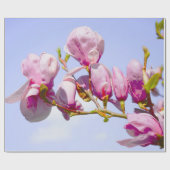 Magnolia Flowers Floral Botanical Blossom Chic WR Cadeaupapier (Vlak)