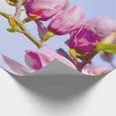 Magnolia Flowers Floral Botanical Blossom Chic WR Cadeaupapier (Hoek)