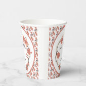 Magnolia Flowers in Coral Vrijgezellenfeest Papieren Bekers (Rechts)