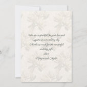 Magnolia Flowers Liefde Bedankt Bericht Kaart (Achterkant)