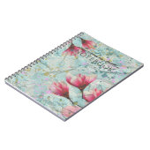 Magnolia Flowers on  verfijnd papier Notitieboek (Linkerzijde)