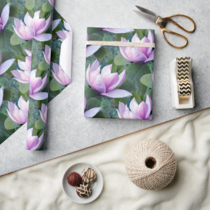 Magnolia Flowers Pattern Cadeaupapier
