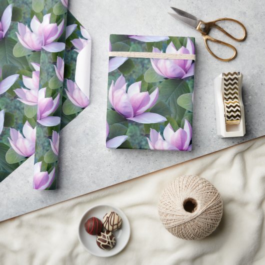 Magnolia Flowers Pattern Cadeaupapier (Crafts)