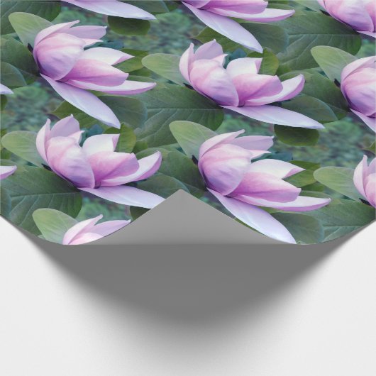 Magnolia Flowers Pattern Cadeaupapier (Hoek)