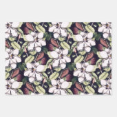 Magnolia Flowers Pattern Inpakpapier Vel (Voorkant 2)