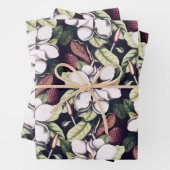 Magnolia Flowers Pattern Inpakpapier Vel (In situ)