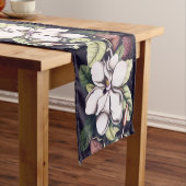 Magnolia Flowers Pattern Korte Tafelloper (Voorbeeld)