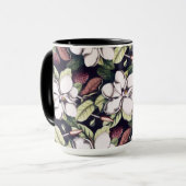 Magnolia Flowers Pattern Mok (Voorkant links)