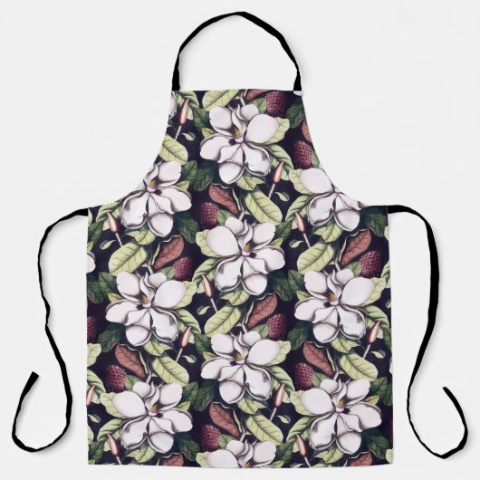 Magnolia Flowers Pattern Schort (Voorkant)