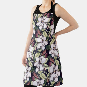 Magnolia Flowers Pattern Schort