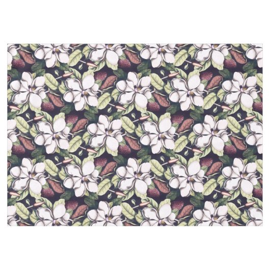 Magnolia Flowers Pattern Tafelkleed (Voorkant (Horizontaal))