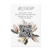 Magnolia Flowers RSVP QR-code