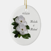 Magnolia Flowers Save the Date Wedding Ornament (Rechts)