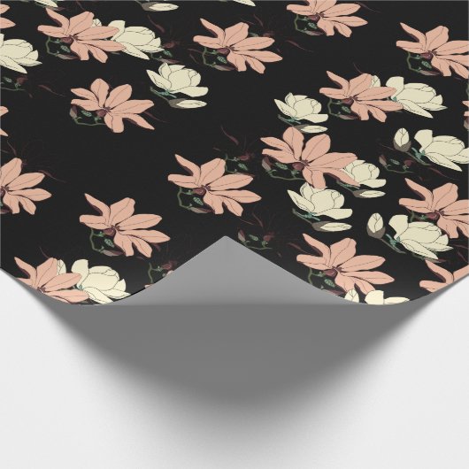 Magnolia Flowers Spring Personalized Cadeaupapier (Hoek)