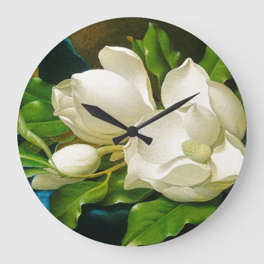 Magnolia Flowers Wall klok (Voorkant)