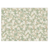 Magnolia Flowers White & Gold Floral Tablecloth Tafelkleed (Voorkant (Horizontaal))