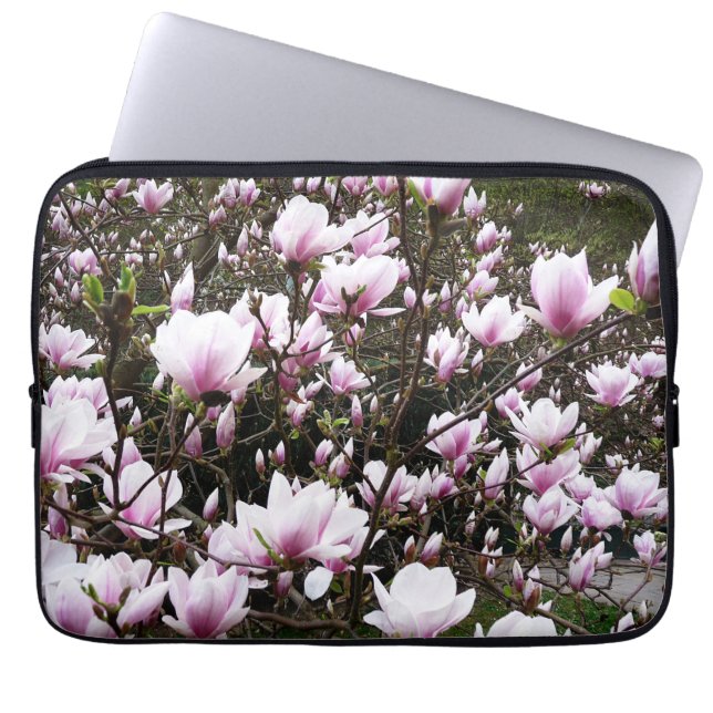 Magnolia Garden Laptop Sleeve (Voorkant)