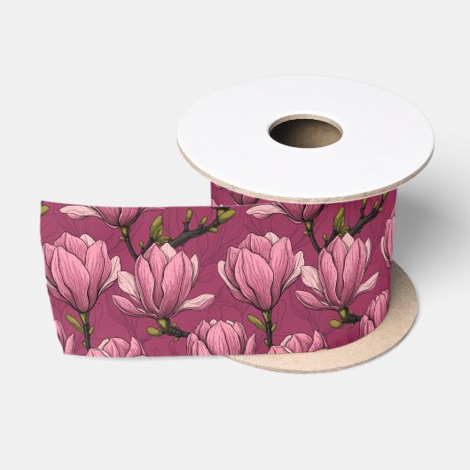 Magnolia garden satin ribbon satijnen lint (Spoel)