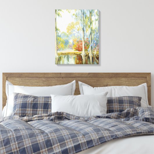 Magnolia Gardens | Alfred Hutty Canvas Afdruk (Insitu (Slaapkamer))