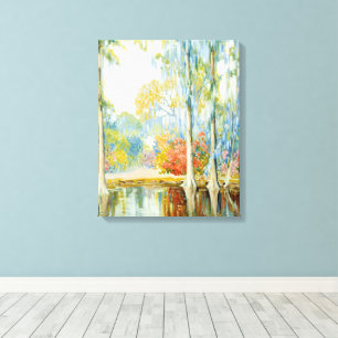 Magnolia Gardens   Alfred Hutty Canvas Afdruk