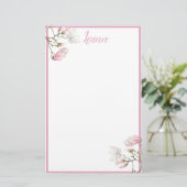 Magnolia gepersonaliseerd briefpapier (Staand voorkant)
