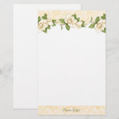Magnolia - Gepersonaliseerd schrijfpapier voor de  Briefpapier (Voorkant / Achterkant)