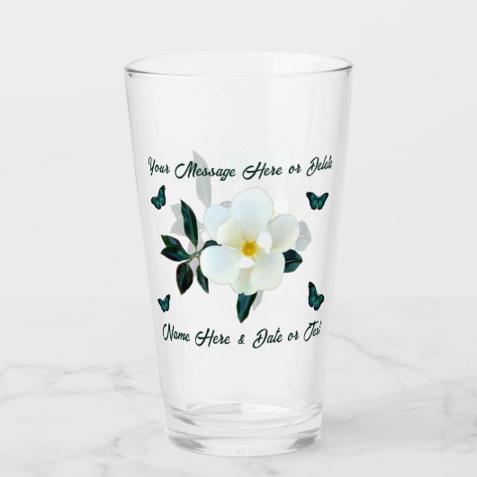 Magnolia Glass, persoonlijke cadeautjes voor haar Glas (Voorkant)