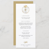 Magnolia Gold Table Setting Wedding Menu (Voorkant / Achterkant)