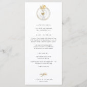 Magnolia Gold Table Setting Wedding Menu (Voorkant)