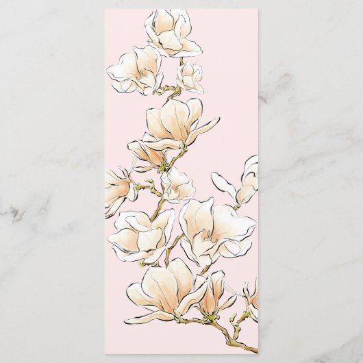 Magnolia Gold Tafel Instelling Trouwmenu Menu (Achterkant)