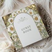 Magnolia Gold Wedding Art Nouveau Gastenboek