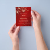 Magnolia Goud Rode Chinese Trouw Flyer (Hand)
