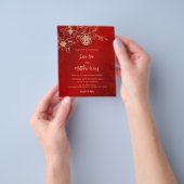 Magnolia Goud Rode Chinese Trouw Flyer (Hand)
